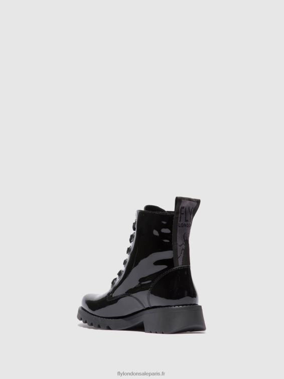 bottines à lacets ragi539 femmes 0N8R175 atlantis black (semelle noire) Fly London
