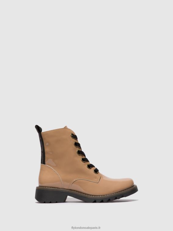 bottines à lacets ragi539 femmes 0N8R95 capuccino (semelle noire) Fly London