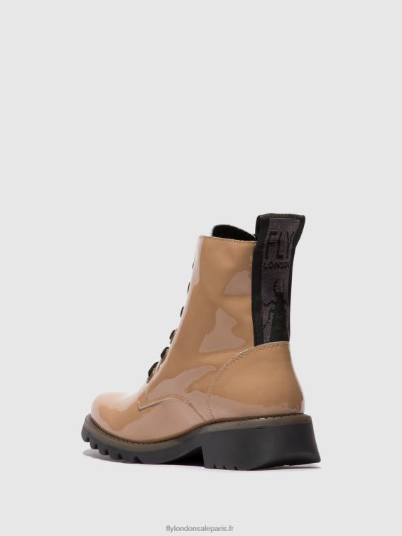 bottines à lacets ragi539 femmes 0N8R95 capuccino (semelle noire) Fly London