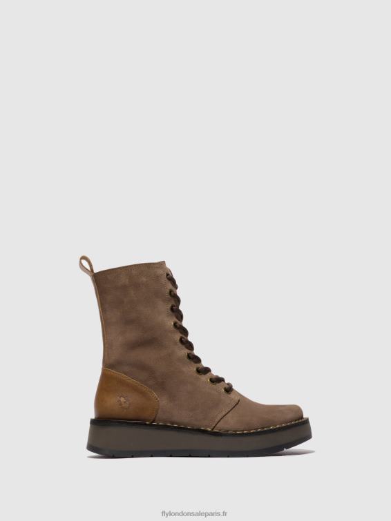 bottines à lacets rami043 femmes 0N8R20 taupe/chameau Fly London