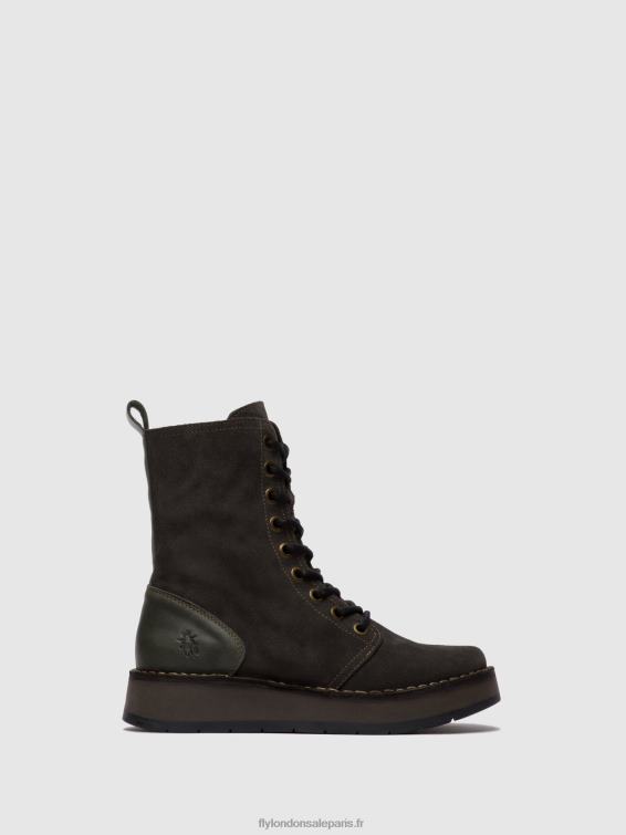 bottines à lacets rami043 femmes 0N8R247 suède huilé/tapis diesel Fly London