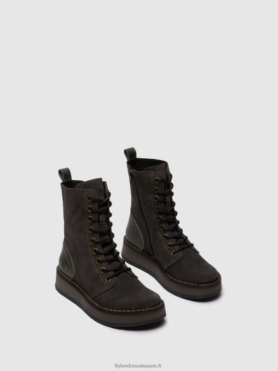 bottines à lacets rami043 femmes 0N8R247 suède huilé/tapis diesel Fly London