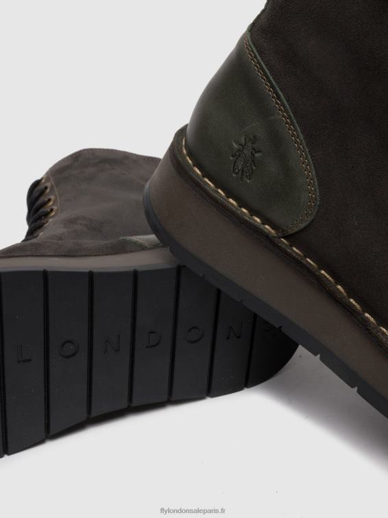 bottines à lacets rami043 femmes 0N8R247 suède huilé/tapis diesel Fly London