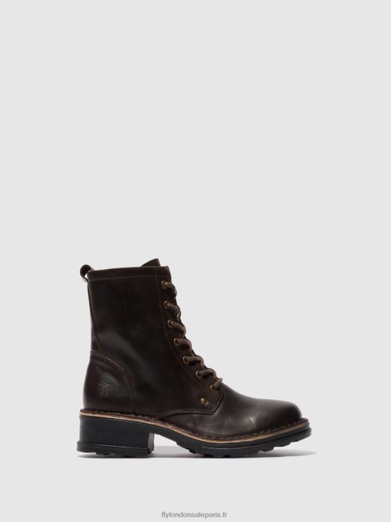 bottines à lacets thor035 femmes 0N8R245 tapis dk. brun Fly London