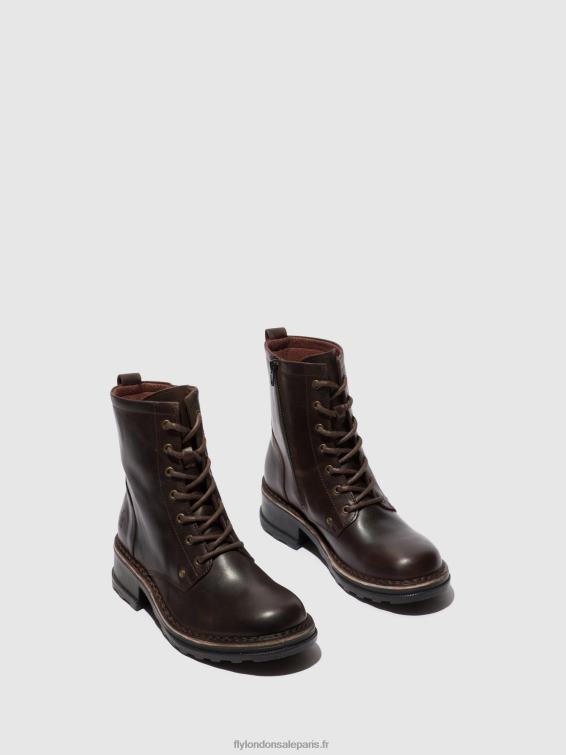 bottines à lacets thor035 femmes 0N8R245 tapis dk. brun Fly London