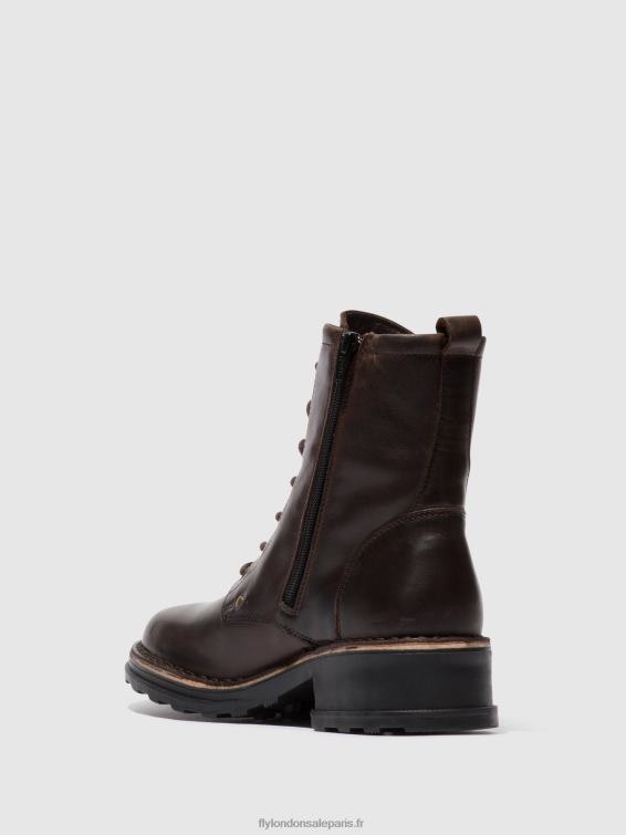 bottines à lacets thor035 femmes 0N8R245 tapis dk. brun Fly London