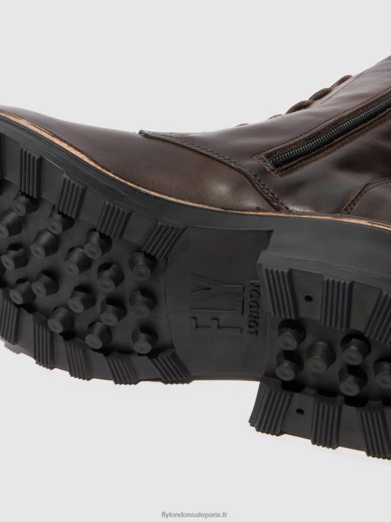 bottines à lacets thor035 femmes 0N8R245 tapis dk. brun Fly London
