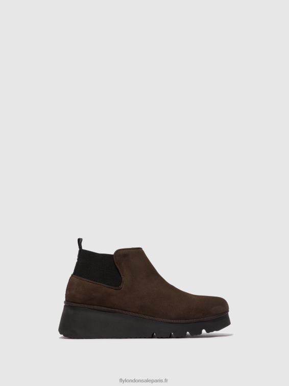bottines élastiquées pada403 femmes 0N8R112 ns. taupe Fly London