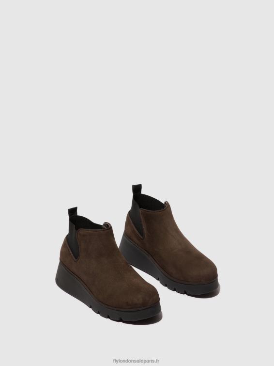 bottines élastiquées pada403 femmes 0N8R112 ns. taupe Fly London