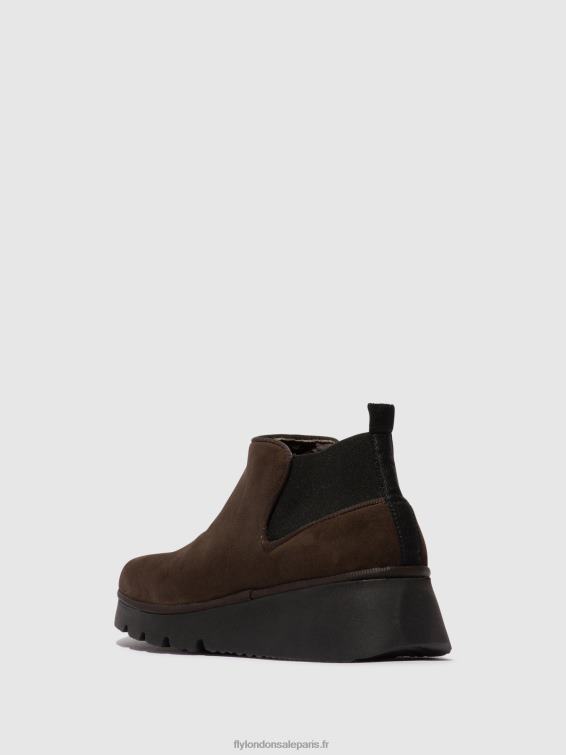 bottines élastiquées pada403 femmes 0N8R112 ns. taupe Fly London