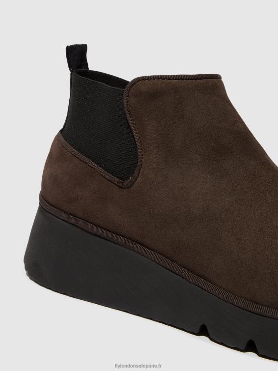 bottines élastiquées pada403 femmes 0N8R112 ns. taupe Fly London
