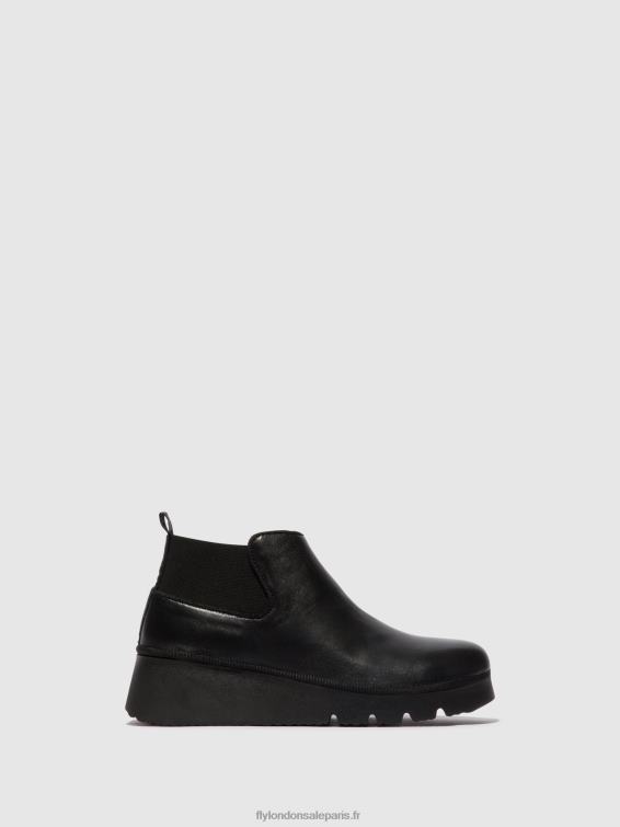 bottines élastiquées pada403 femmes 0N8R8 noir Fly London