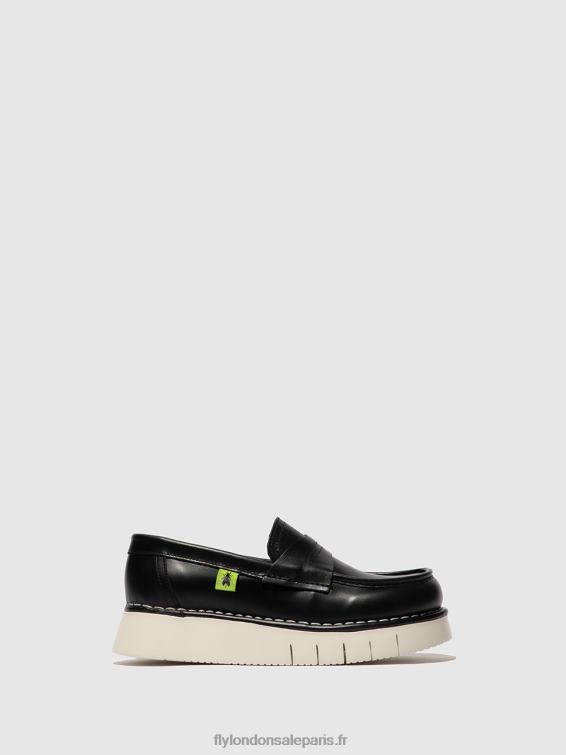 bottines plates iker246 femmes 0N8R165 tonnerre noir Fly London