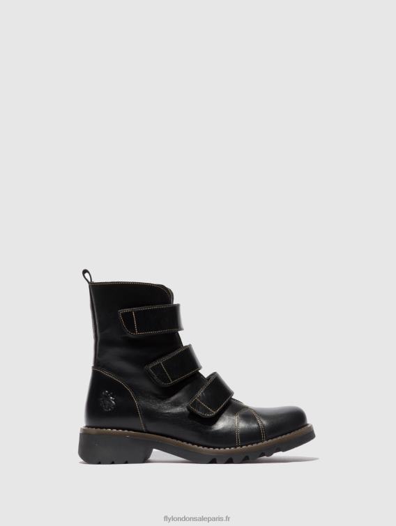 bottines à scratch rach790 femmes 0N8R190 tapis noir Fly London