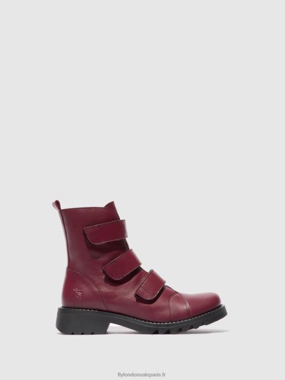 bottines à scratch rach790 femmes 0N8R191 vin en cuir (noir) Fly London