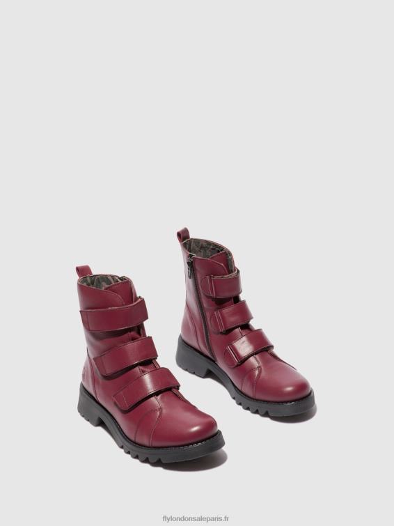 bottines à scratch rach790 femmes 0N8R191 vin en cuir (noir) Fly London