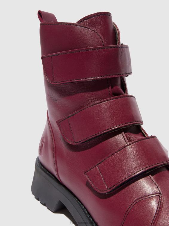 bottines à scratch rach790 femmes 0N8R191 vin en cuir (noir) Fly London