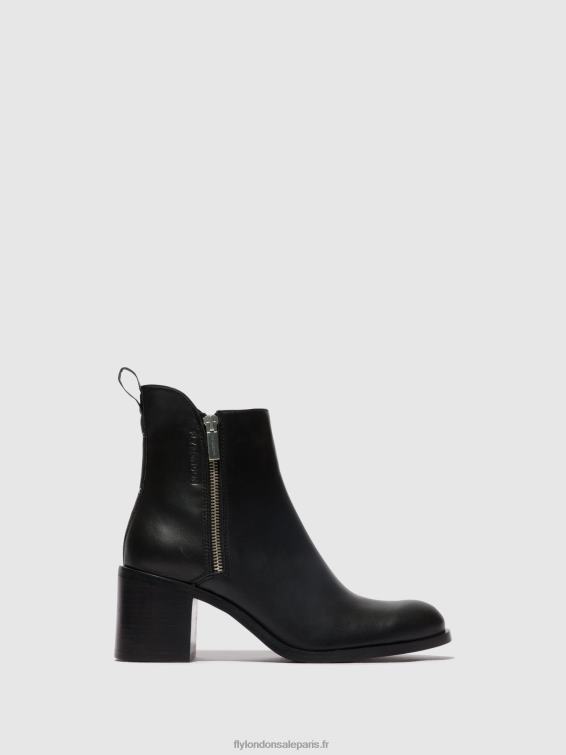 bottines zippées ader912 femmes 0N8R78 noir Fly London