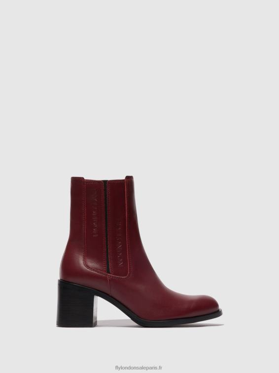 bottines zippées amel913 femmes 0N8R72 vin Fly London