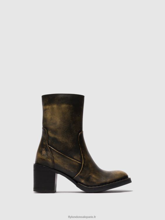 bottines zippées becy097 femmes 0N8R67 olive Fly London