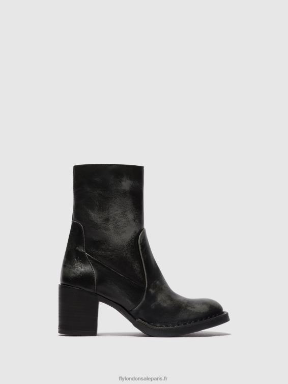 bottines zippées becy097 femmes 0N8R69 anthracite Fly London