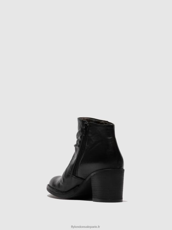 bottines zippées bell061 femmes 0N8R185 Vérone noir Fly London