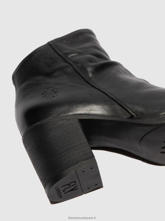 bottines zippées bell061 femmes 0N8R185 Vérone noir Fly London
