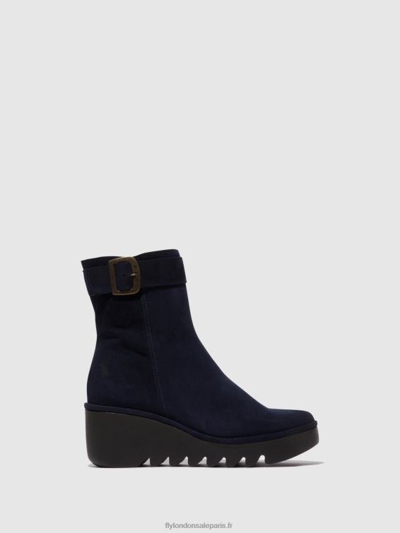 bottines zippées bepp396 femmes 0N8R65 marine Fly London