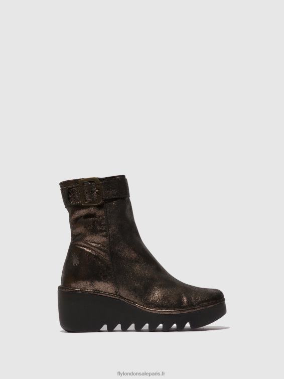 bottines zippées bepp396 femmes 0N8R68 graphite Fly London