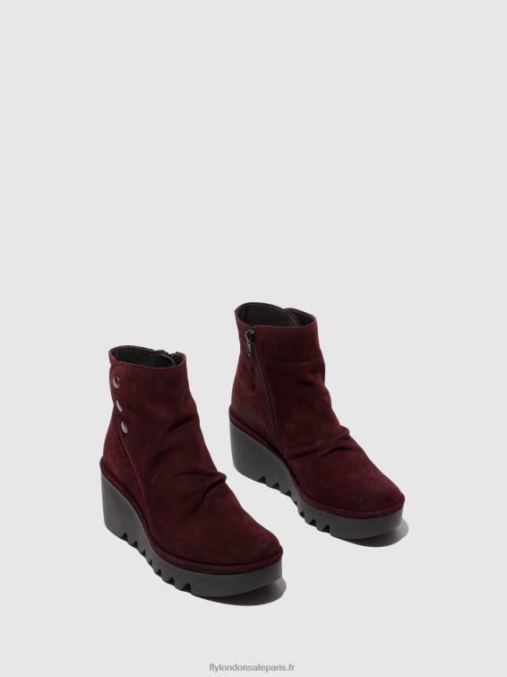bottines zippées brom344 femmes 0N8R181 vin oléagineux Fly London