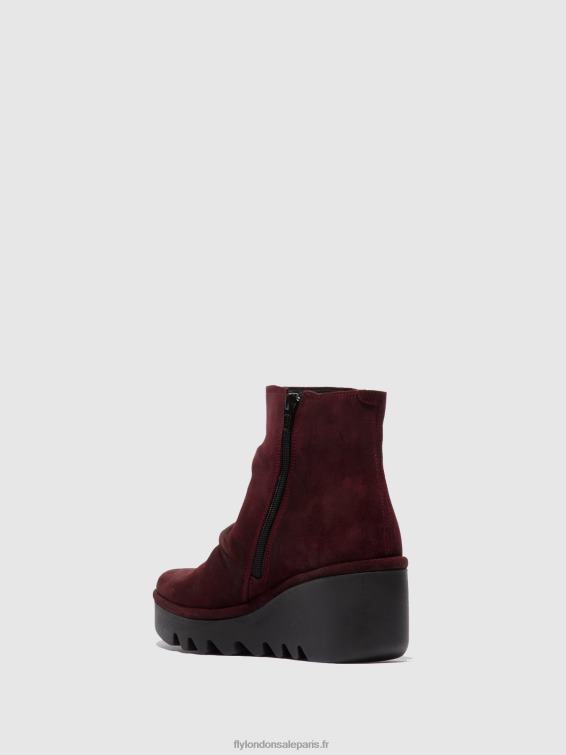 bottines zippées brom344 femmes 0N8R181 vin oléagineux Fly London