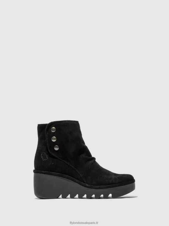 bottines zippées brom344 femmes 0N8R182 huilé noir Fly London