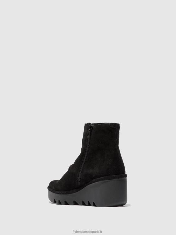 bottines zippées brom344 femmes 0N8R182 huilé noir Fly London