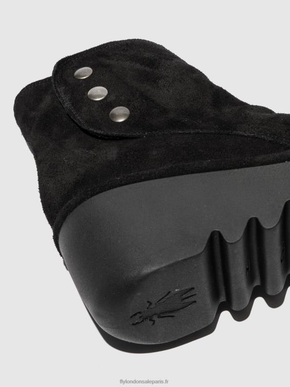 bottines zippées brom344 femmes 0N8R182 huilé noir Fly London