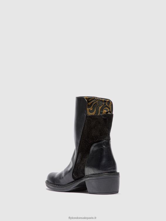 bottines zippées mely074 femmes 0N8R171 tapis/suède noir Fly London