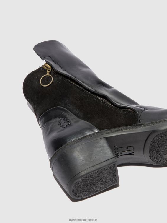 bottines zippées mely074 femmes 0N8R171 tapis/suède noir Fly London