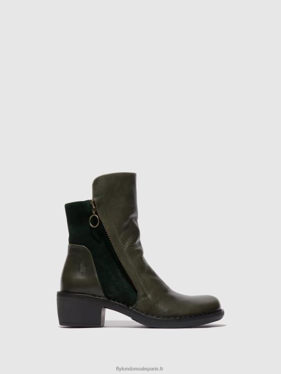 bottines zippées mely074 femmes 0N8R57 diesel/forêt verte Fly London