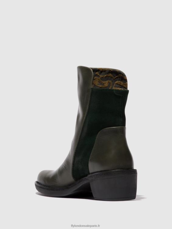 bottines zippées mely074 femmes 0N8R57 diesel/forêt verte Fly London