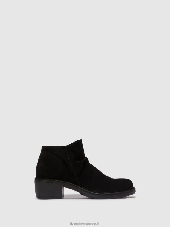 bottines zippées merk093 femmes 0N8R2 suède huile noir Fly London