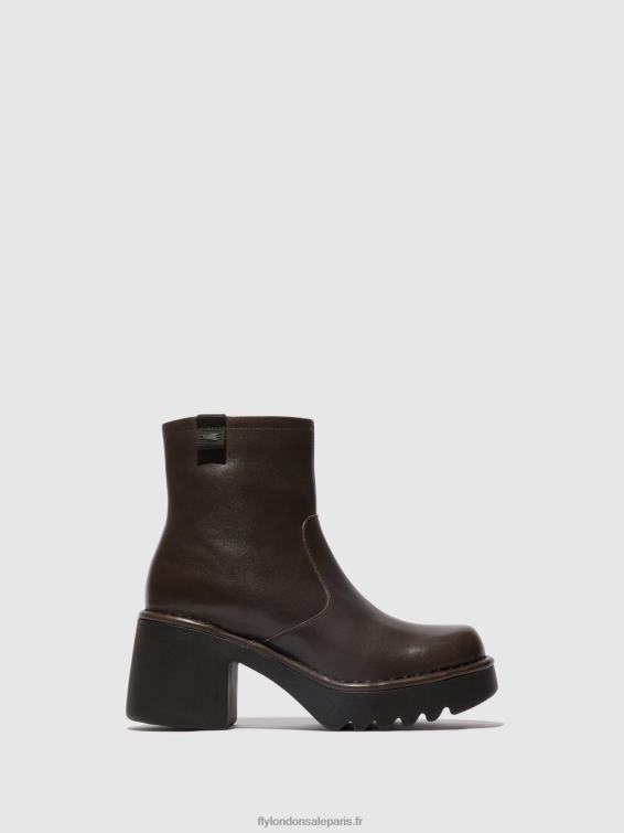 bottines zippées moge250 femmes 0N8R52 dk.taupe Fly London