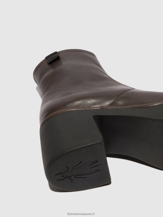 bottines zippées moge250 femmes 0N8R52 dk.taupe Fly London