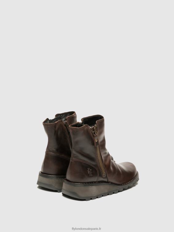 bottines zippées mon944 dk. femmes 0N8R270 brun Fly London