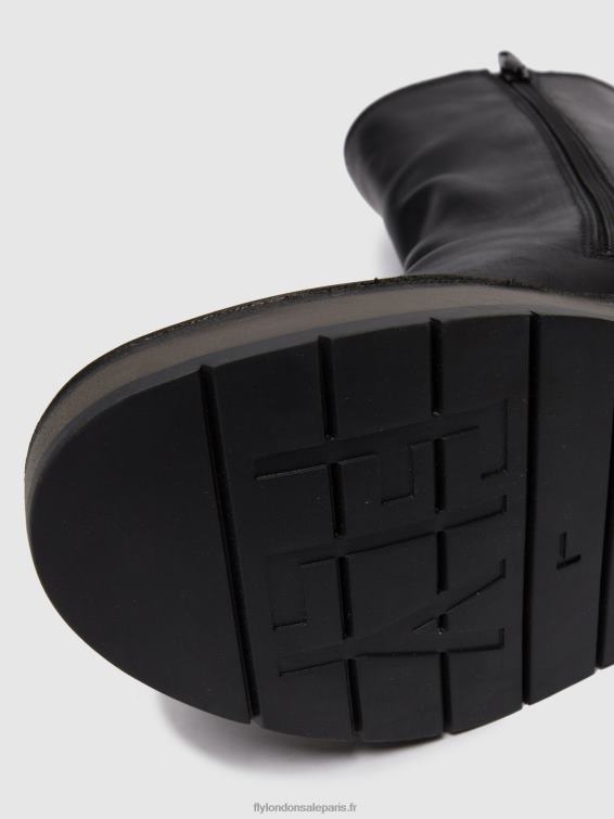 bottines zippées reno053 femmes 0N8R253 tapis noir Fly London