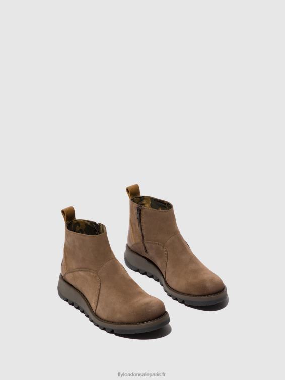 bottines zippées sely918 femmes 0N8R37 taupe/chameau Fly London