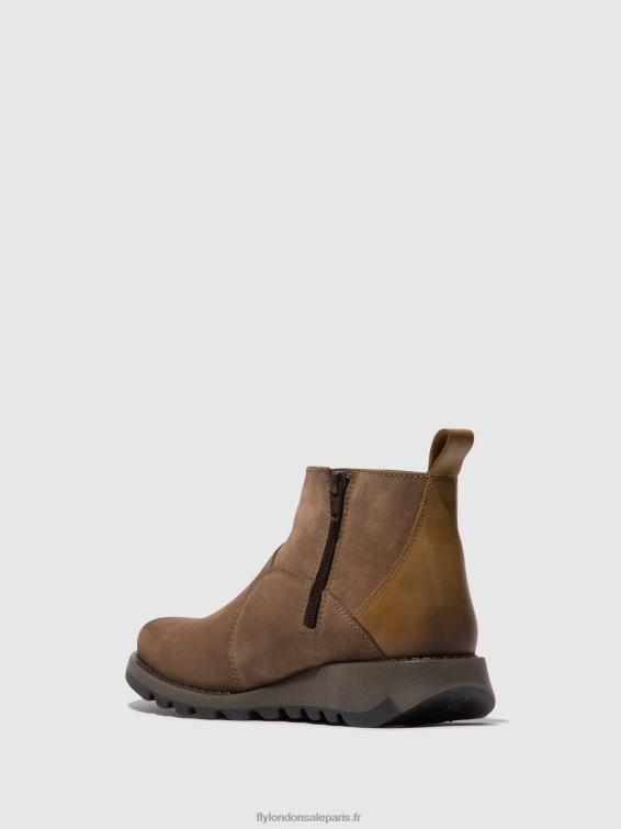 bottines zippées sely918 femmes 0N8R37 taupe/chameau Fly London