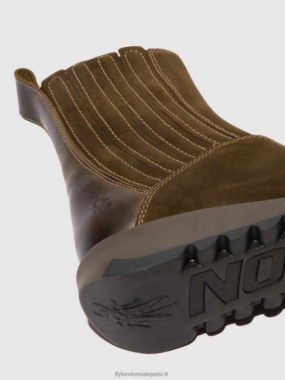 bottines zippées suzy899 femmes 0N8R36 boue/olive Fly London