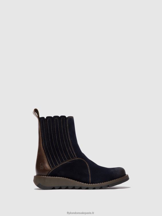 bottines zippées suzy899 femmes 0N8R41 marine/dk. brun Fly London