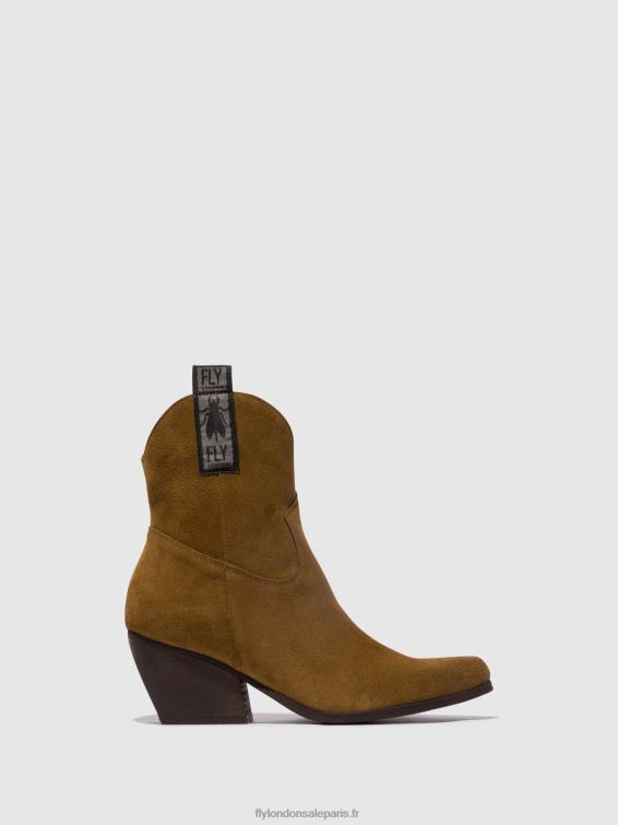 bottines zippées tabb905 femmes 0N8R32 chameau Fly London