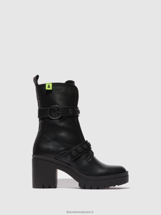 bottines zippées tama888 femmes 0N8R160 noir nausica Fly London