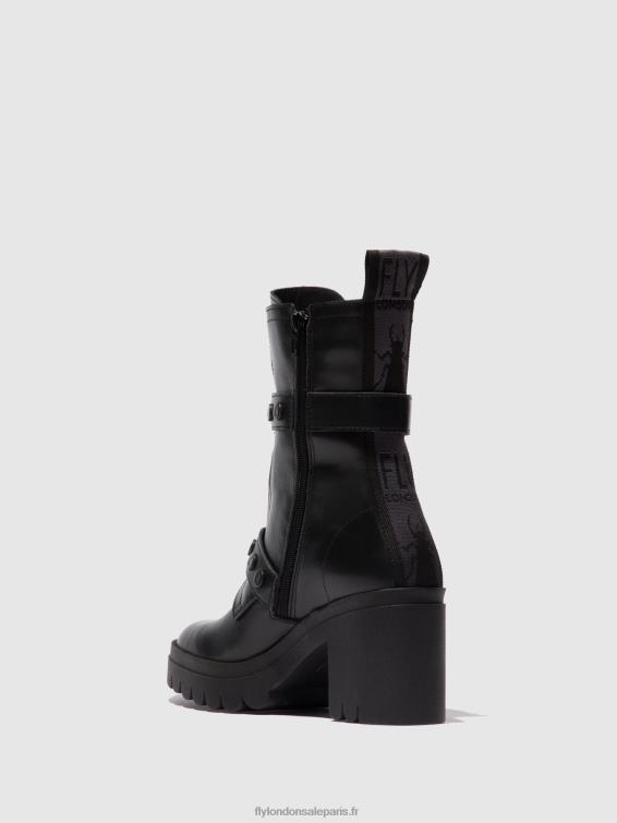 bottines zippées tama888 femmes 0N8R160 noir nausica Fly London